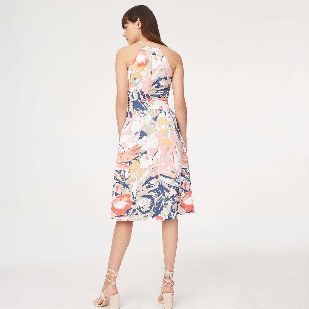 Club Monaco Multicolor Floral Midi Dress - Picture 4 of 14
